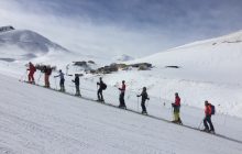 Erzurum'da dağ kayağı eğitimi gerçekleştirildi.