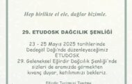 ETUDOSK Eğirdir Turizmini Tanıtma ve Doğa Sporları Kulubünden 29. Dedegöl Dağcılık Şenliği