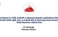 Federasyon  Başkanımızın Bayram Mesajı